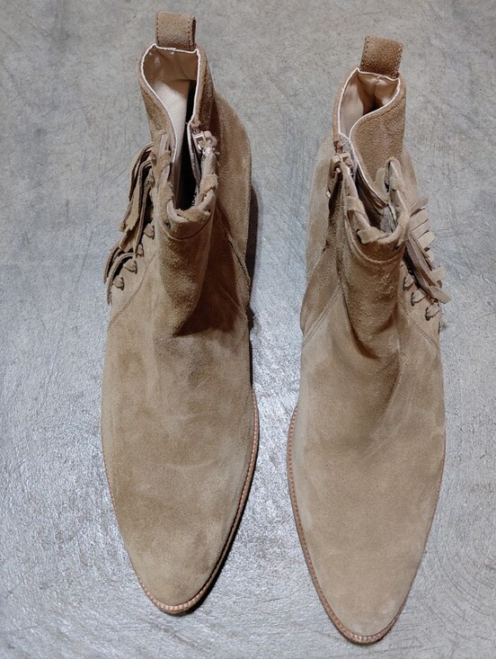 Paul Green Shoes - PAUL GREEN Women's Tan Suede Ankle Boot with Side Tassel  Size 5
